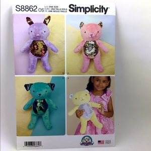 SIMPLICITY PATTERN 8862 - Stuffed Animals